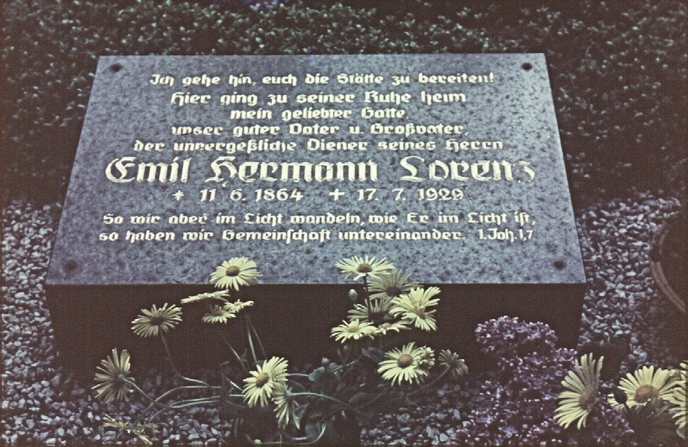 Grabplatte von Hermann Lorenz ohne Ehefrau